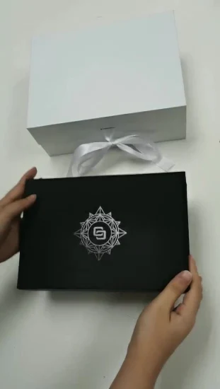 Confezione regalo magnetica pieghevole pieghevole con magnete di carta di lusso personalizzato per indumenti, abbigliamento e abbigliamento